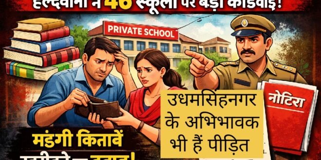 हल्द्वानी: मनमानी कर रहे 46 निजी स्कूलों को नोटिस, उधमसिंहनगर शिक्षा विभाग के अधिकारियों से भी अभिभावकों ने की कार्रवाई की मांग