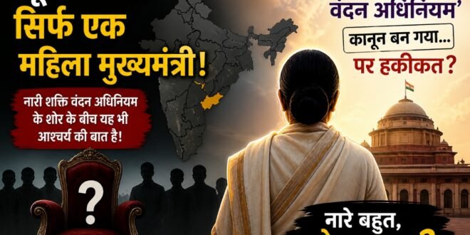 पूरे देश में अब एक ही महिला मुख्यमंत्री—नारी शक्ति के दावों के बीच सियासी सच्चाई, दावे और हकीकत का आईना