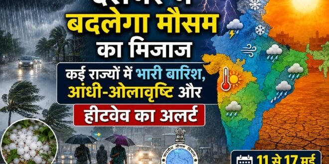  देशभर में बदलेगा मौसम का मिजाज: उत्तराखंड समेत कई राज्यों में भारी बारिश, आंधी-ओलावृष्टि और हीटवेव का अलर्ट