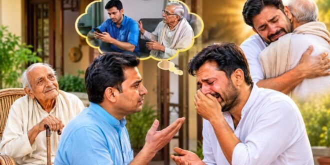 मौजूदा समाज का मार्मिक और ह्रदयस्पर्शी पीड़ा का सच उजागर करती कहानी :”पिता के हिस्से के दस मिनट”
