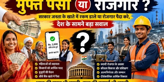मुफ्त पैसा या रोजगार? सरकार जनता के खाते में रकम डाले या रोजगार पैदा करे, देश के सामने बड़ा सवाल