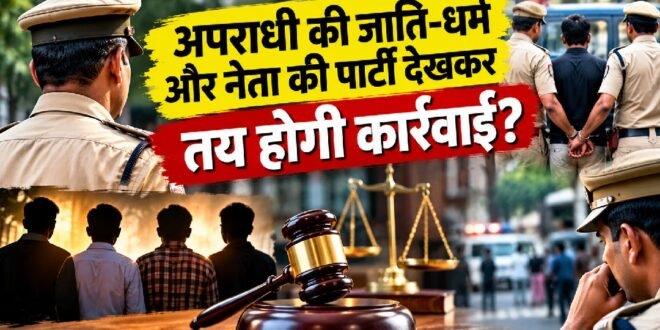 अपराधी की जाति-धर्म और नेता की पार्टी देखकर तय होगी कार्रवाई?कानून हालांकि निष्पक्ष पर बेबसी भी हावी