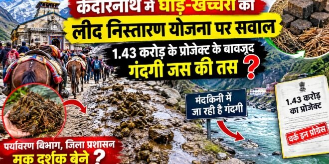 केदारनाथ में घोड़े-खच्चरों की लीद निस्तारण योजना पर सवाल, 1.43 करोड़ के प्रोजेक्ट के बावजूद गंदगी जस की तस